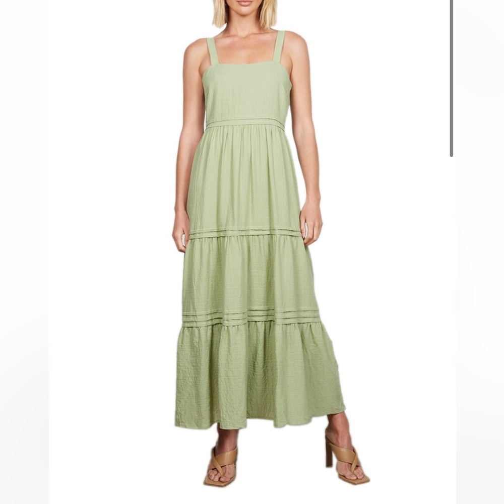 Esmaee Balmoral Sage MIDI Dress Size Large